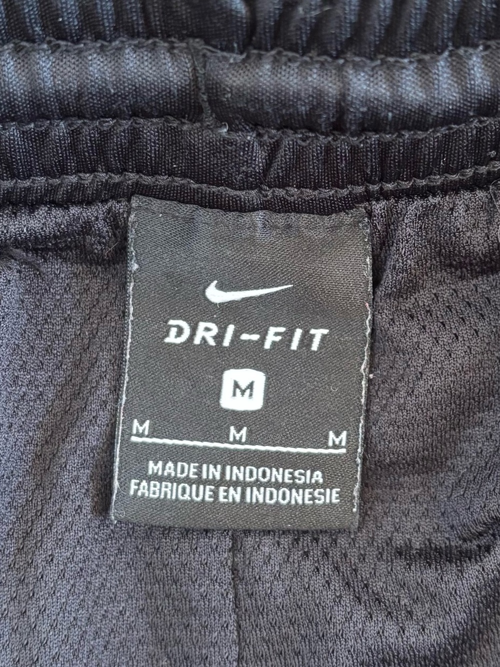 Nike Dri-Fit Athletic Shorts Mens M Black White Stripe Mesh Lined Drawstring Gym - Picture 8 of 10